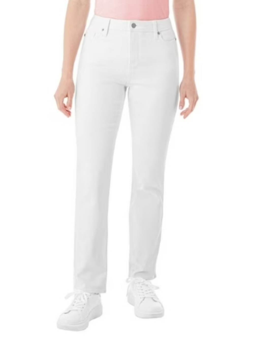 Member's Mark Women's Straight Jeans High-Rise White Size 14 NWT